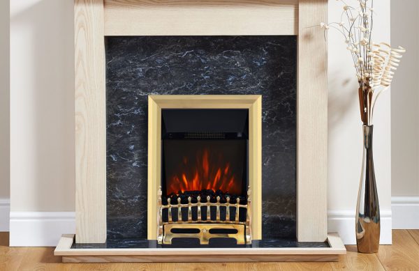 Blenheim Brass electric fire