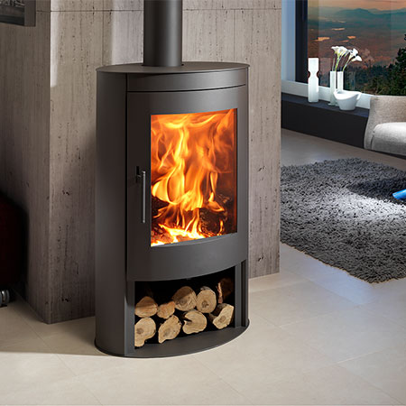 Panadero Oval ecodesign wood burning stove